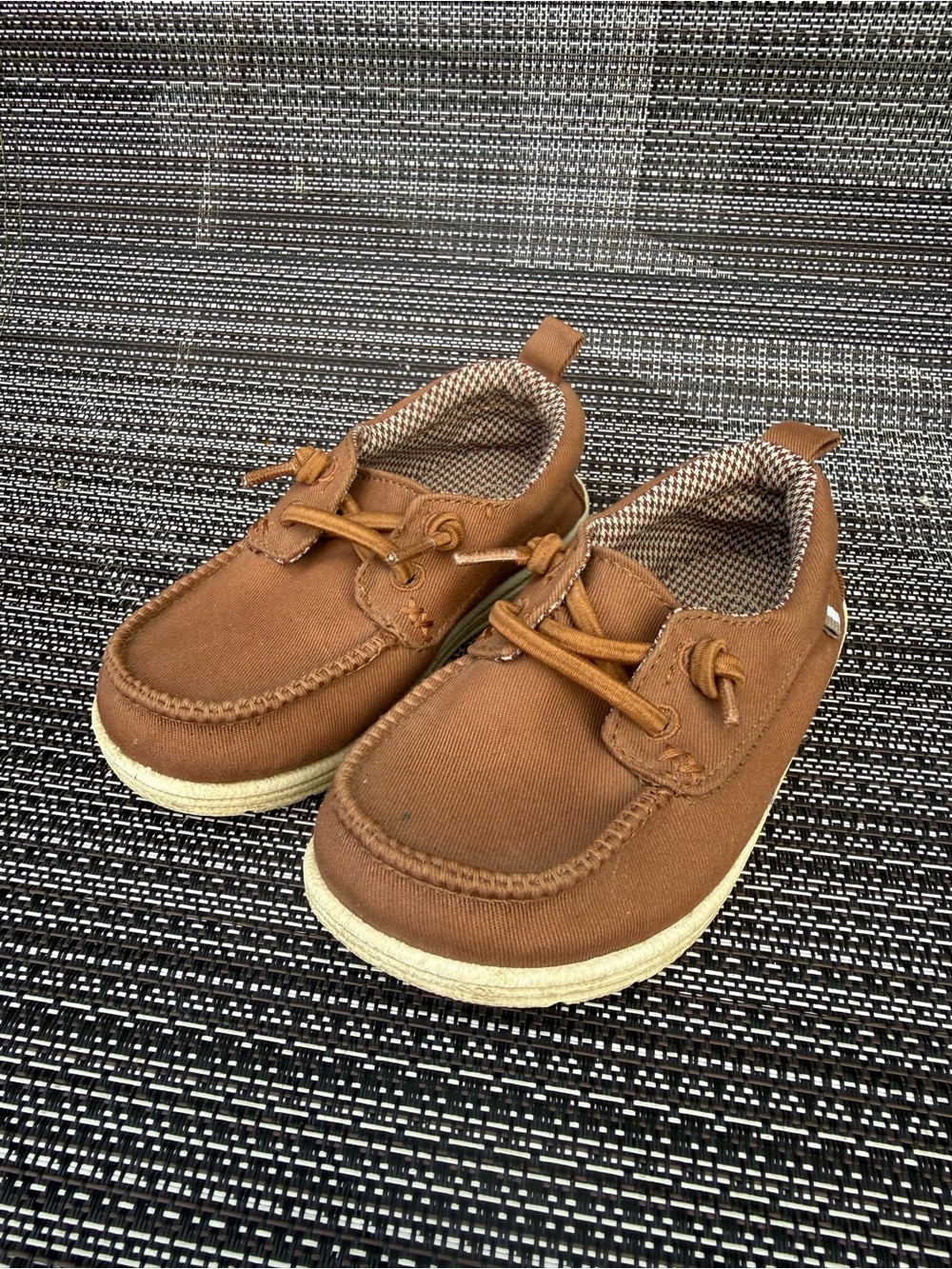 Cat & jack toddler Brown Canvas Boat Shoes